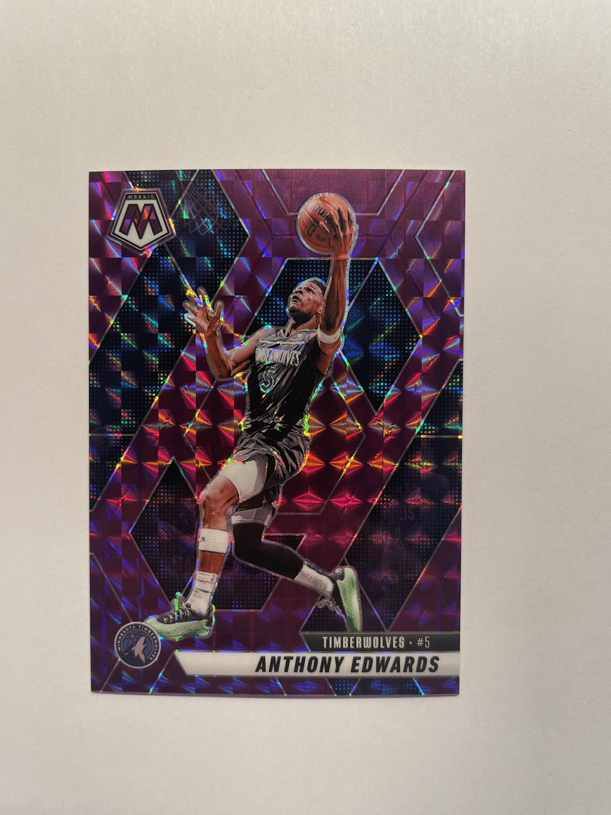 2024-25 Panini Mosaic - Anthony Edwards #36 - Purple Mosaic Prizm /99