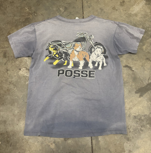 vintage faded 1990s Top Dawg Posse single-stitch t-shirt motorcycle