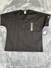 Cherokee Workwear Black V-Neck Scrub Top S Unisex Medical Uniform