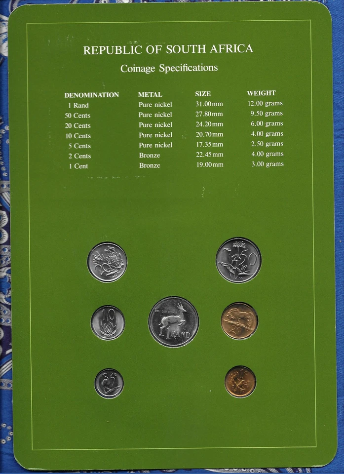 Coin Sets of All Nations South Africa UNC 1985 but 2 cents 1984 1 Rand KM117 - Image 2 of 4