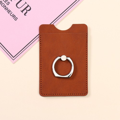 Universal Leather Credit Card Holder Cell Phone Wallet Ring Pocket Sticker - Picture 12 of 14