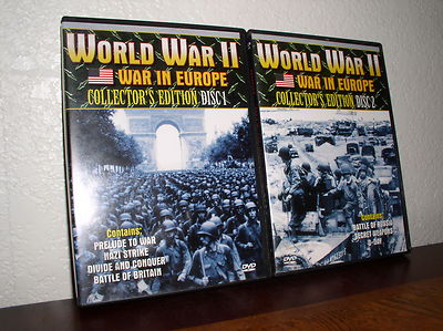 World War II - War in Europe Collector's Edition Disc 1 & 2 (DVD,2003 ...