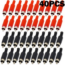 40PCS Solder RCA Plug Male Audio Video Adapter Connector Professional