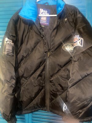Vintage 90s Carolina Panthers NFL Pro Player Zip Up puffer Jacket
