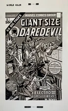 Production Art DAREDEVIL Giant-Size #1 cover, GIL KANE art, 11x17. Electro