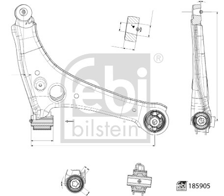 Febi Querlenker Hinten Rechts FüR M-B Esprinter B910 Sprinter 3,5-T B907 3-T-image