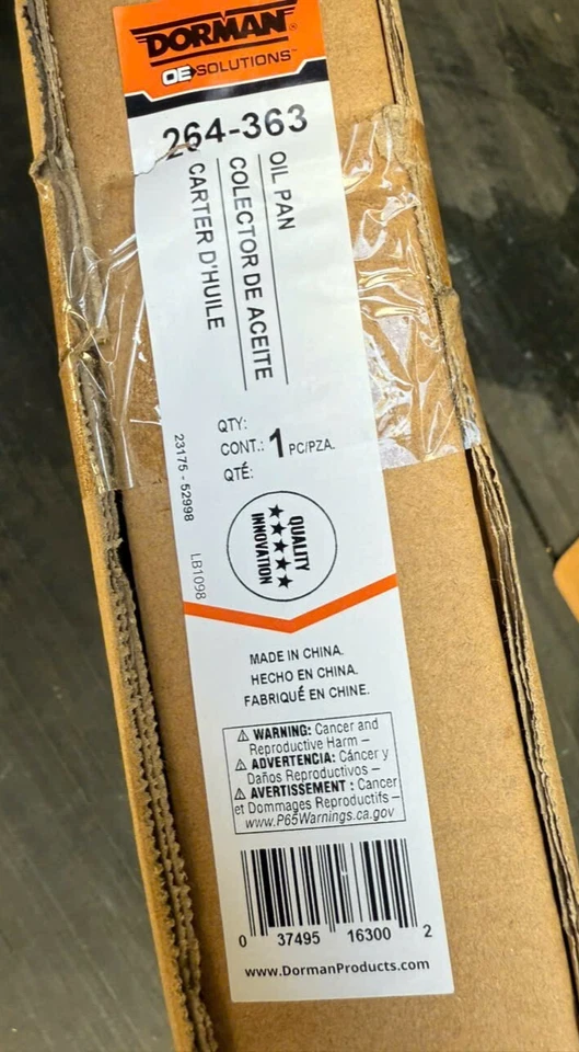Cacerola de aceite de motor Dorman 264-363 para 07-13 Nissan Altima 2,5 L-L4 Foto 2 de 2