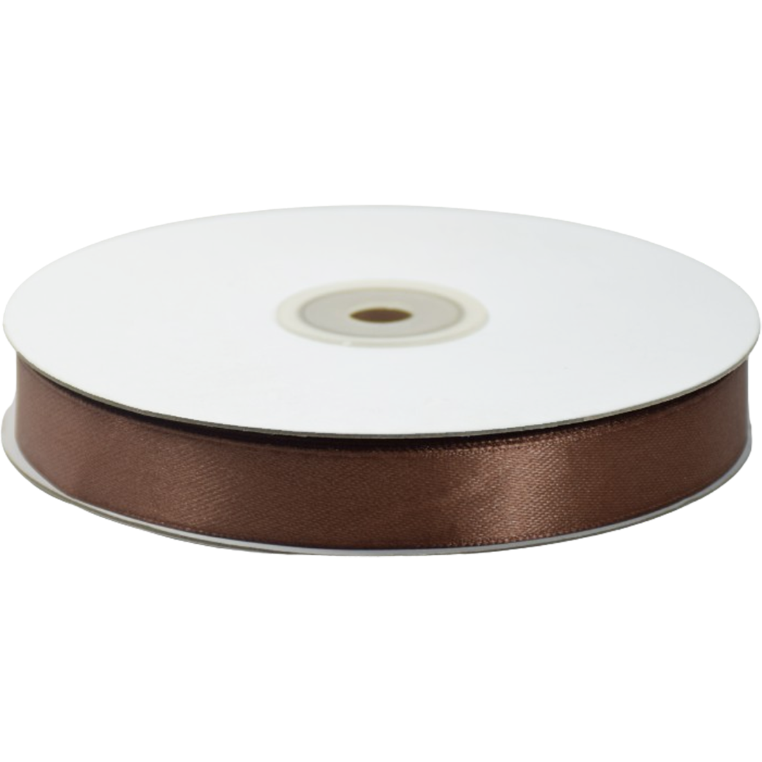 NASTRO DOPPIO RASO 15 MM ROTOLO DA 50 METRI | MARRONE SCURO  ETM-D1505-1