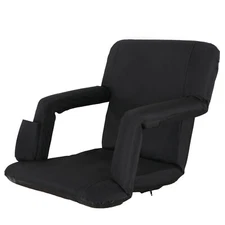 Wide Stadium Seats Chairs For Bleachers w/Back Cushion 5 Reclining Position
