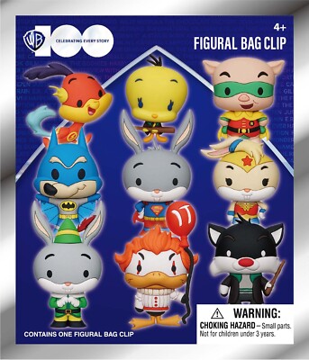 Warner Bros. 3D Figural Foam Bag Clip WB 100 Pack [1 RANDOM Figure