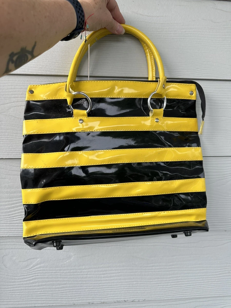 Yellow bag with black hotsell stripe