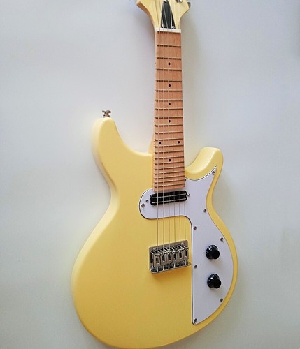 Mandolin Electric Guitar 6-string yellow Easy to carry for Travel Party - Picture 3 of 5