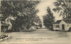 Db Postcard Ny F322 Shoremont Cottages Lake Champlain Route 9