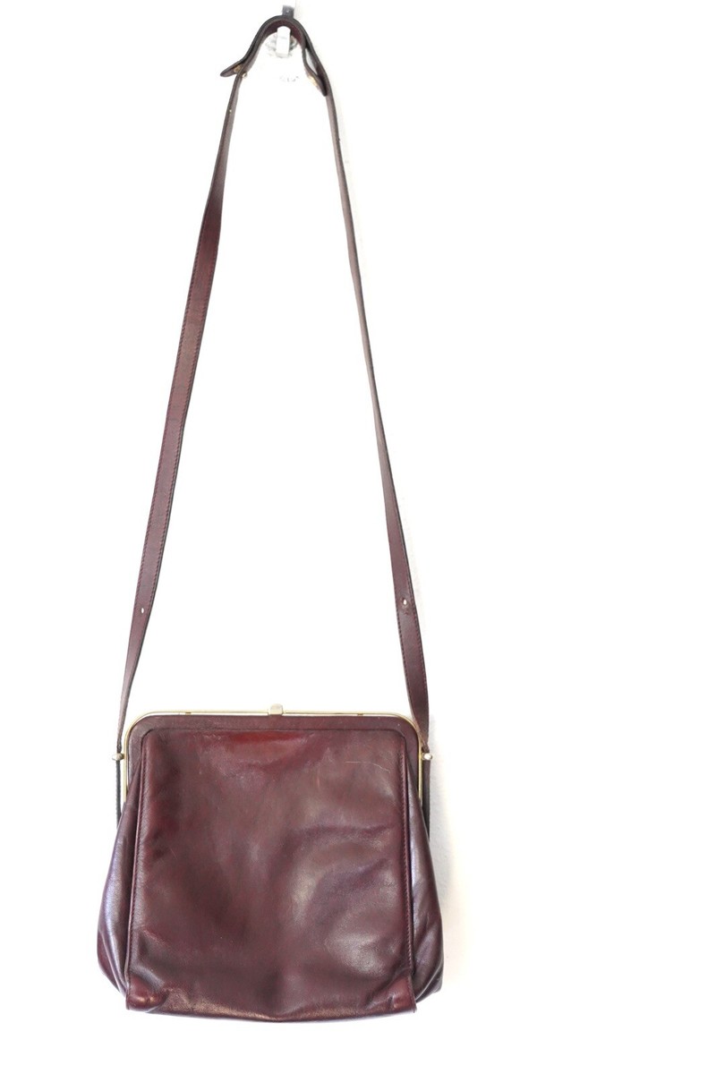 Vintage Gold-Pfeil Sport Leather Shoulder Bag Purse Oxblood Vintage Gold-Pfeil Sport Leather Shoulder Bag Purse Oxblood