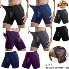 Men's Underwear Separate Penis Ball Pouch Trunks Boxer Shorts Briefs US
