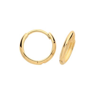 Creolen 9 kt Gelbgold 12 mm British Made 375 gepunzt nagelneu verpackt