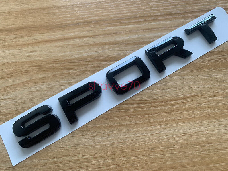 For LAND ROVER Glossy Black " SPORT " Letters Trunk Badge Emblem Badge