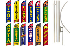 Financing Full Curve Windless Swooper Flag Pole Kit Auto Dealership