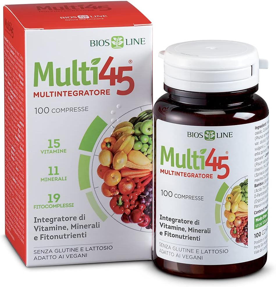 Multi45 Bios Line: Integratore Naturale Vitamine e Fitonutrienti 100 cpr