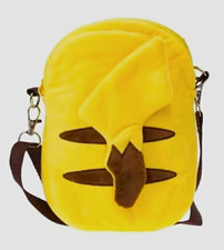 Pikachu Pok mon Plush Small Kids Crossbody Bag Zip Adjustable Strap Yellow