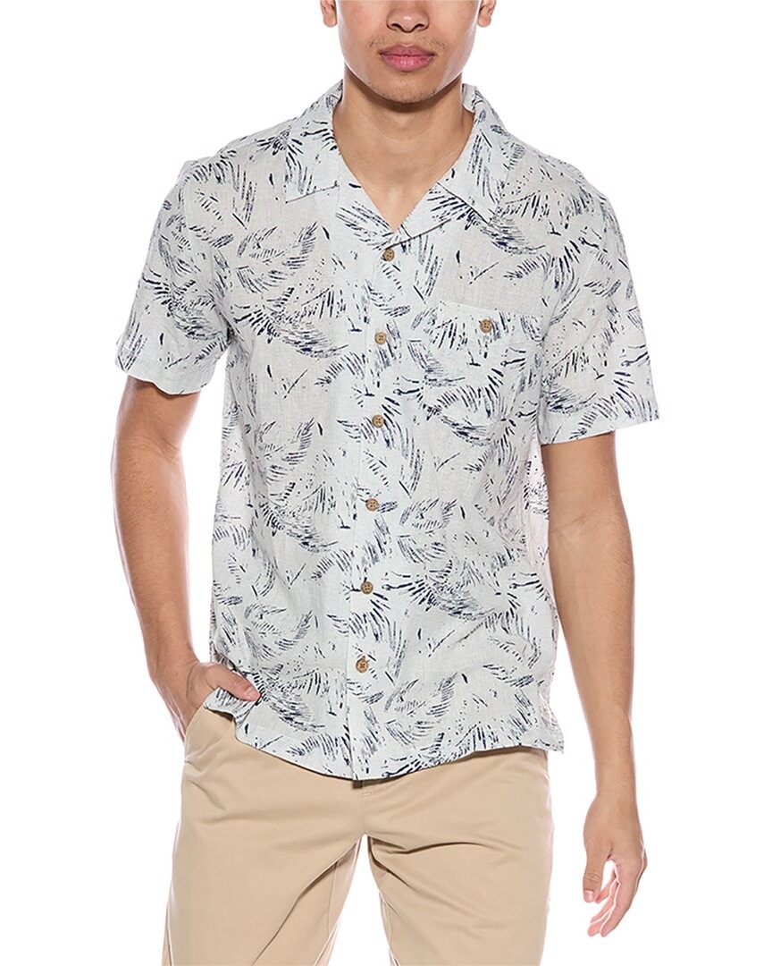 Мужская винтажная рубашка из льняной смеси, защищающая от непогоды