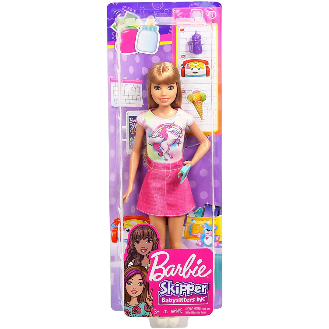 Barbie Skipper Babysitters Uunicorn Top With Doll New (Box Damaged)