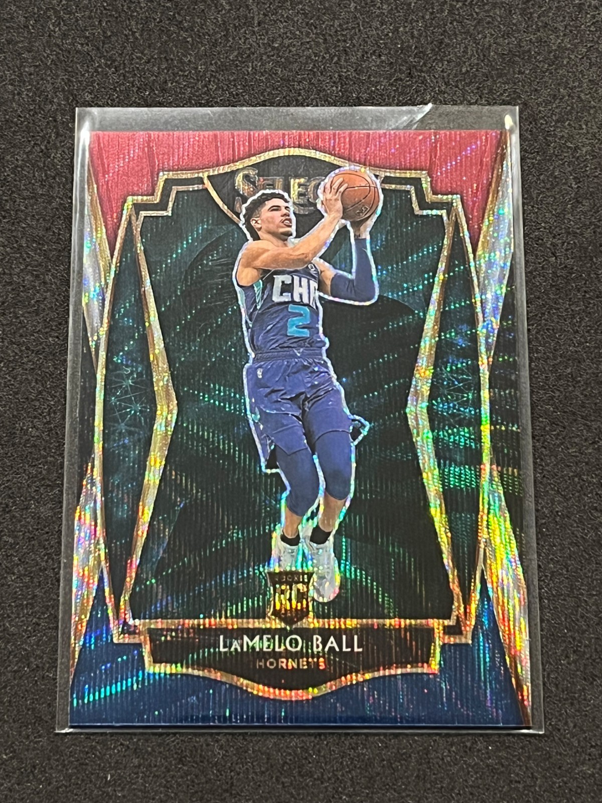2020-21 Panini Select Basketball LaMelo Ball Rookie Premier Level Tri-Color #183