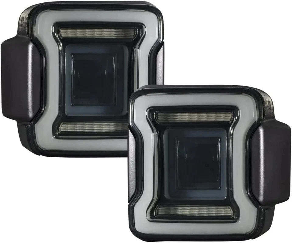Luces traseras LED secuenciales negras para Jeep Wrangler JK JKU 2008-2017 Foto 2 de 4