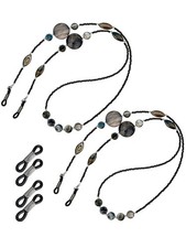 TOODOO 2 Pcs Eye Glasses Chain for Women Beaded Eyeglass Straps Around Neck S...