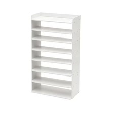 8 Tier Shoe Rack, Large Capacity Wooden Shoe Shelf, Free Standing Shoe Storage