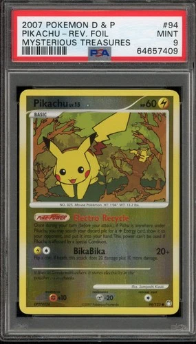Pokemon Pikachu Mysterious Treasures Reverse Holo #94 PSA 9 Mint
