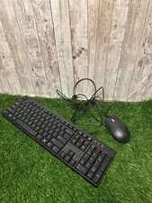 Wired USB Keyboard and Mouse Black Full Size Plug and Play Black