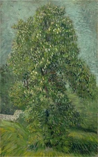 Hand-painted Oil Painting Vincent van Gogh Chestnut Tree in Blossom 