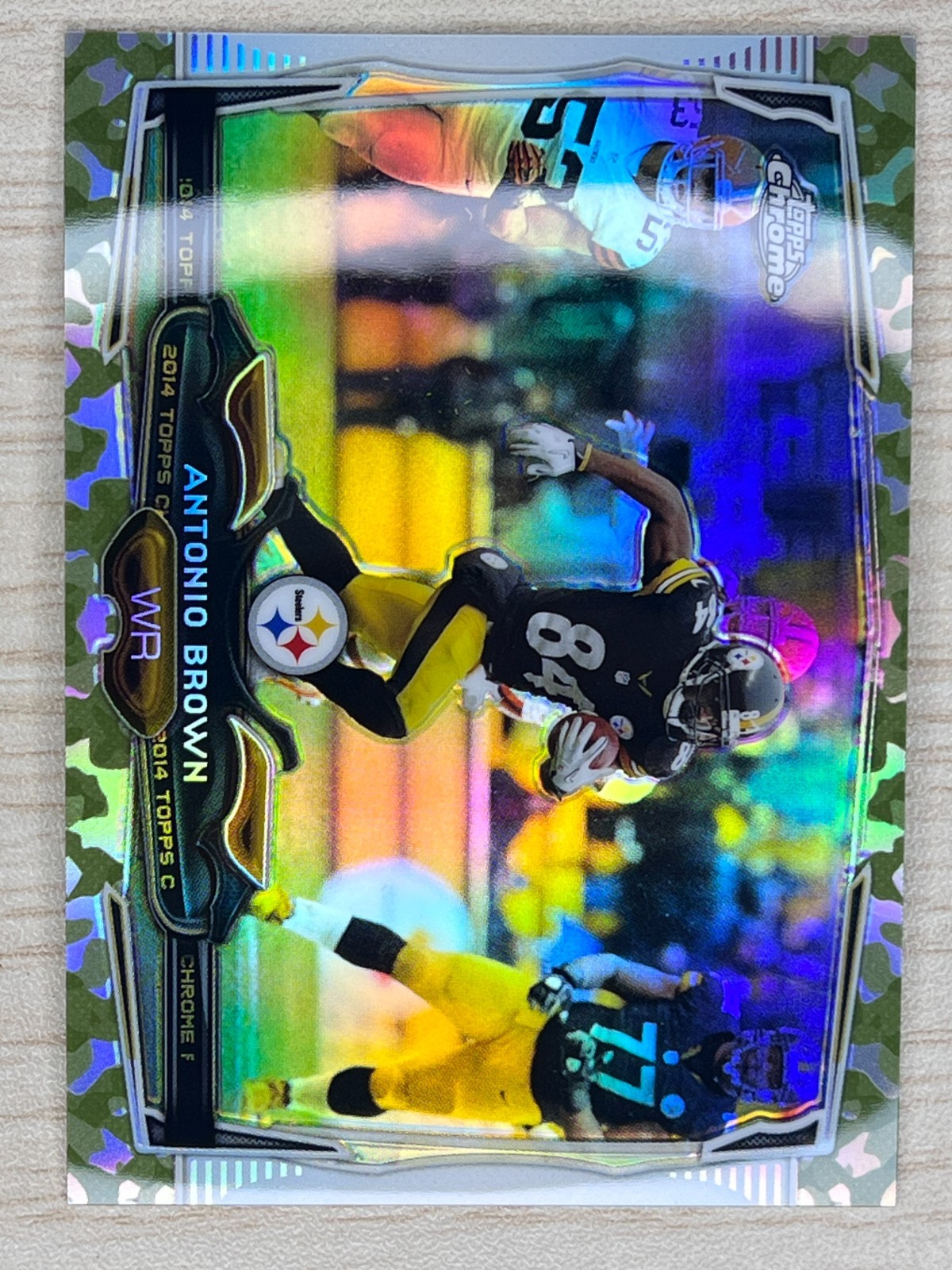 2014 Topps Chrome Camo Refractor #9 Antonio Brown 258/499