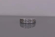 Epiphany Sterling Silver Stacked Cubic Zirconia Tapered Band Ring 925 Sz: 7
