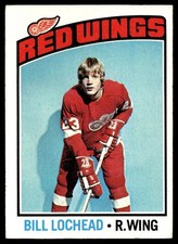 1976-77 Topps Hockey Card Bill Lochead Detroit Red Wings #122 EX-MT
