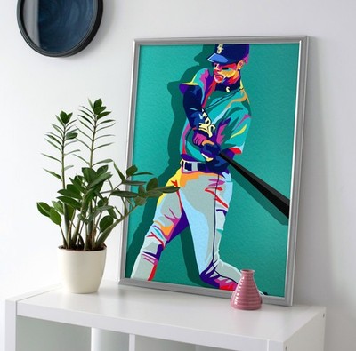 Ken Griffey Jr Art Poster or Canvas - Ken Griffey Jr Mariners Wall Art