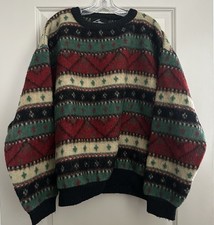 Lillunn Design of Norway Pure New 100 Wool Sweater Scandinavian Nordic Red