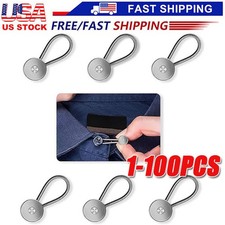 1000pcs Metal Collar Neck Waist Extender Buttons For Men Dress Shirts Pants LOT