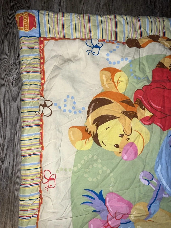 Vtg Disney Winnie the Pooh & Friends Comforter Baby Crib Blanket 38x30 - Image 2 of 4
