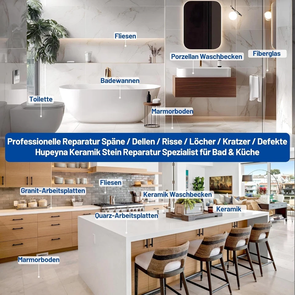 Vielseitiges Reparaturset für Badewannen, Fliesen & mehr – 250g Gesamtgewicht - Bild 4 von 4