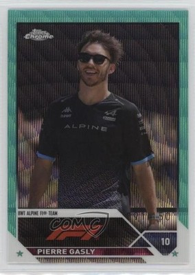 2023 Chrome Formula 1 F1 Drivers Aqua Wave Refractor /150 Pierre Gasly #53 0c56