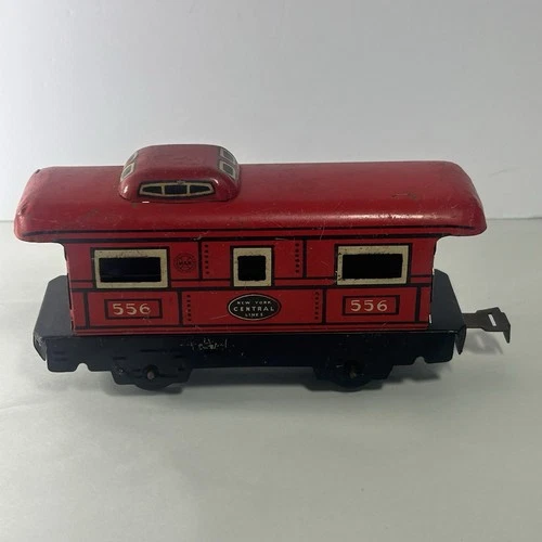 Vtg Louis Marx &Co Wind Up Tin Train & Rail Road Tracks Lot Read Description