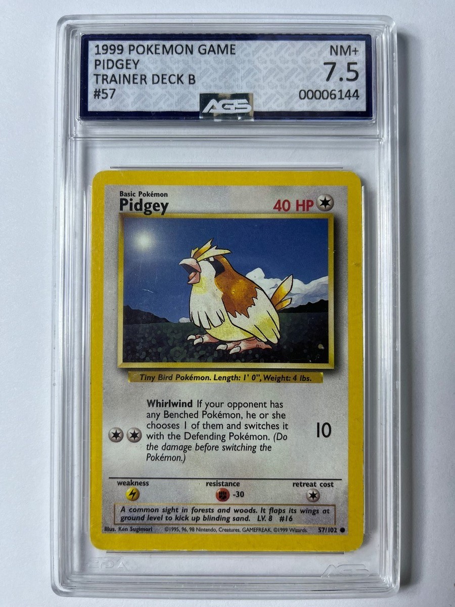 1999 Pokémon Pidgey Trainer Deck B Prototype | AGS PSA 7.5 Mint