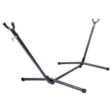 Black 9 FT Outdoor Steel Hammock Stand Adjustable Hooks with Bag 250lbs Capacity