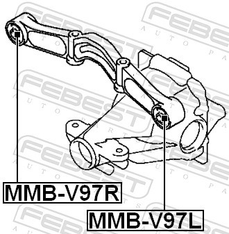 ✅Fits FEBEST MMB-V97R SILENT DIFFERENTIAL SUPPORT BLOCK MITSUBISHI L ⭐UK Seller⭐