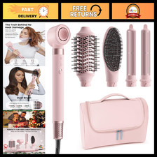 5-in-1 Hot Air Styler Volumizing Brush - Fast Drying, Auto Curlers, Travel Bag