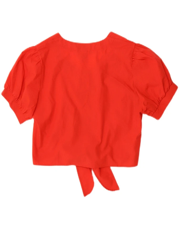 Blusa Camisa C&A Mujer Corta Manga Corta EU 40 Mediana Roja Poliéster NE03 Foto 2 de 3