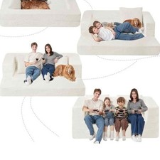 Giant Human Dog Bed, 3-in-1 Human Sized Dog Bed with Washable Faux Fur Cover