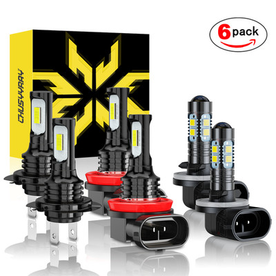 For Hyundai Elantra 2013-2018 Combo 6X LED Headlight Hi Lo Beam Fog Light Bulbs
